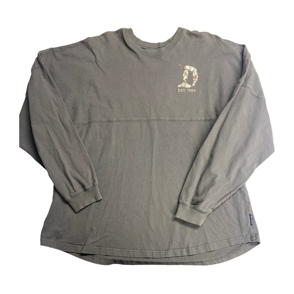 Disney Parks Spirit Jersey Disneyland Resort Sequin Glitter Gray Long Sleeve XXL - Picture 4 of 9